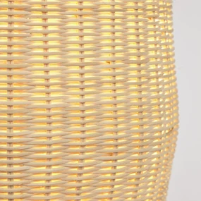 Naturalna rattanowa lampa stojąca z rattanowym kloszem (wysokość 120 cm) Kamaria – Kave Home
