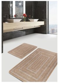 Brązowe dywaniki łazienkowe zestaw 2 szt. 60x100 cm – Mila Home
