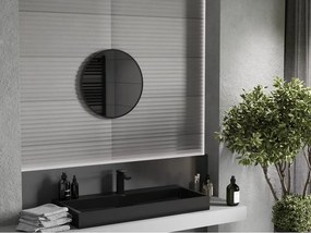 Mexen Loft lustro łazienkowe okragłe 35 cm, rama czarna - 9850-035-035-000-70