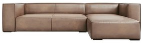 Jasnobrązowy skórzany narożnik (prawostronny) Madame – Windsor &amp; Co Sofas