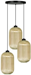 Lampa wisząca ze szklanymi kloszami beżowa D6-H60