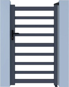 Brama aluminiowa ażurowa "Marius" - 100 x 120 cm - Szara