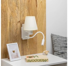 Brilagi - LED Kinkiet NUBILA 1xE27/25W/230V + LED/3W biały/kremowy