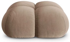 Brązowy aksamitny podnóżek Loretto – Cosmopolitan Design