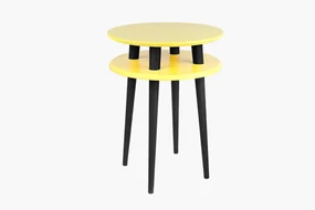 Stolik kawowy UFO HIGH 45x45 żółty/czarny RAGABA