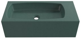 Zestaw umywalka betonowa prostokątna bez otworu na baterię 65 x 30 cm z półką ZALM i konsola