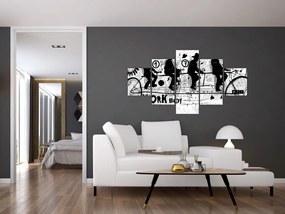 Obraz - Praca zespołowa, jazda na rowerze (125x70 cm)