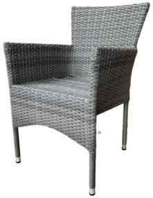 Krzesło ogrodowe Autronic, metal, polirattan,szary, AZC-S2118 GREY