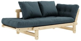 Sofa rozkładana z niebieskozielonym pokryciem Karup Design Beat Natural