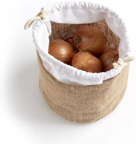 Kuchenny worek do przechowywania z juty i bawełny, Ø 16 cm