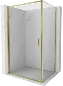 Mexen Exo kabina prysznicowa uchylna 95 x 85 cm, transparent, złota - 817-095-085-50-00