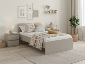 Łóżko ELISA 90 x 200 cm, kaszmirowy beż Stelaż: Ze stelażem listwowym rolowanym, Materac: Materac Coco Maxi 20 cm