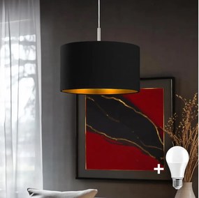 Eglo - Lampa wisząca LED na przewodzie TUNJA 1xE27/60W/230V czarna