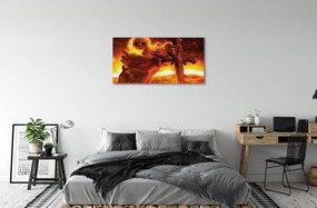 Duży obraz na płótnie Straszna Postać z Mieczem