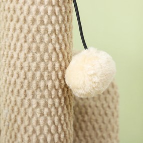 PawHut Drapak z deską do drapania, piłką do zabawy, strukturą z nopami/sizalem, 54 cm, Jasnobrązowy