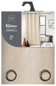 Beżowa zasłona z szenilu 140x260 cm Leo – douceur d'intérieur