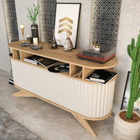 Stolik pomocniczy Stor Oak and White