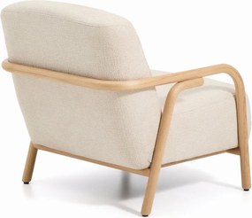 Beżowy fotel z tkaniny szenilowej Sylo – Kave Home