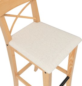 Pokrowiec na krzesło barowe Ingolf z tapicerowanym siedziskiem