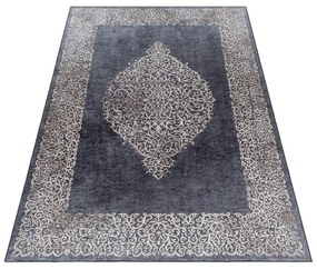 Dywan drukowany antypoślizgowy Fiesta Vintage klasyczny antracytowo-beżowy 120 cm x 170 cm