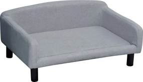 PawHut Sofa dla psa z miękkim obiciem legowisko dla psa sofa dla kota z drewnianymi nogami | Aosom PL
