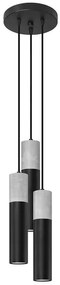 Czarna industrialna lampa wisząca tuba - S756 B1-N15
