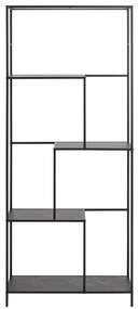 Regał w dekorze marmuru w kolorze matowej czerni 72x114x32 cm Infinity – Actona