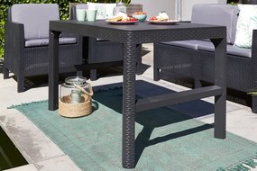 Stół ogrodowy plastikowy LYON 116 x 72 cm - grafitowy