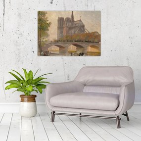 Obraz - Robert William Vonnoh, Notre Dame de Paris, reprodukcje (70x50 cm)