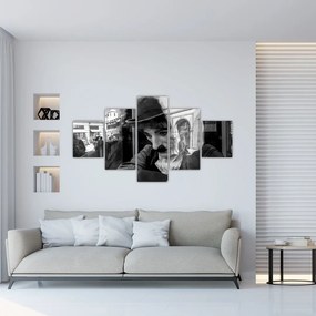 Obraz - Charles Chaplin w Pradze (125x70 cm)