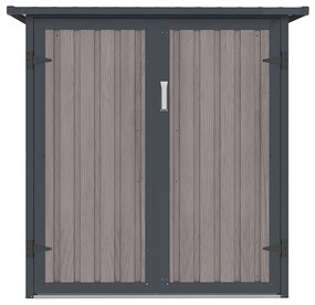 Schowek na rowery z metalu/ocynkowanej stali z efektem drewna 2,8 m² na 2 rowery - NIKI