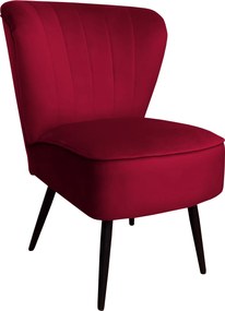 Fotel PRL tkanina Welur nogi metalowe : Kolor nogi - Czarna stożek, Kolor tkaniny - VELVET - MG31