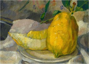 Obraz - French 19th Century, Melon and Lemon, reprodukcje (70x50 cm)