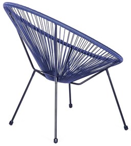 Niebieski metalowy/plastikowy fotel ogrodowy Avocado Comfort – Bonami Selection