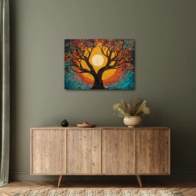 Obraz - Słońce w koronie drzewa życia (70x50 cm)