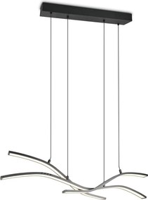 Metalowa lampa wisząca LED ze zdalnym sterowaniem/ze ściemniaczem w kolorze matowej czerni Spider – Trio Select