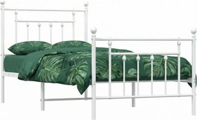 Białe metalowe łóżko pojedyncze 100x200 cm L7-P41