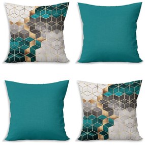 Poszewki na poduszki zestaw 4 szt. 43x43 cm Optic – Minimalist Cushion Covers