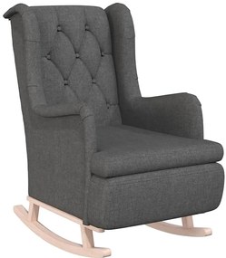 Ciemnoszary bujany fotel dla seniora S4-W17