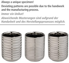 Ceramiczny kubek na szczoteczki do zębów w kolorze srebra Vilalba – Wenko