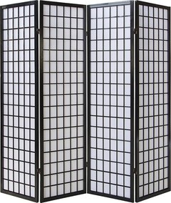 Parawan 175x176x2,2 cm Czarny Shoji