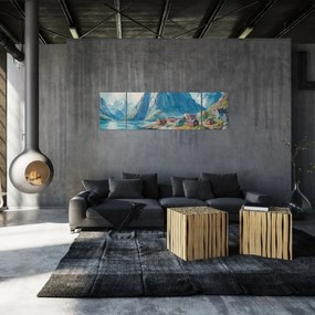 Obraz - Norweskie miasteczko (170x50 cm)