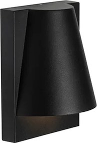 Lampa ścienna zewnętrzna czarna IP44 z czujnikiem zmierzchu - Femke