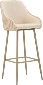 Kremowe tapicerowane hokery zestaw z podłokietnikami 2 szt. (wysokość siedziska 78 cm) Alaska – Mauro Ferretti