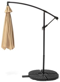 Beżowy parasol ogrodowy bez podstawy Bonami Essentials Happy Sun, ø 300 cm