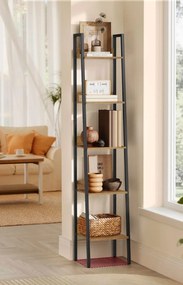 Wąski regał w stylu industrialnym dąb artisan K8-C55