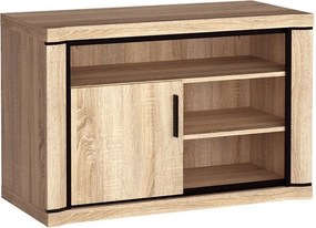 Szafka RTV stojąca MALAGA 107 cm do Salonu pod Telewizor - Dąb sonoma
