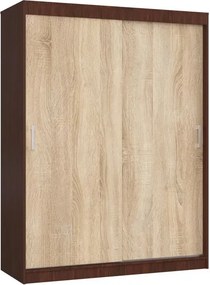 Przesuwna szafa wenge + dąb sonoma H6-M03