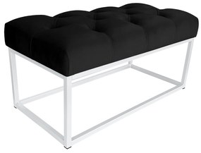 Ławka CHESTERFIELD LOFT podstawa biała pufa podnóżek MG19