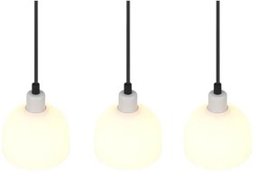 Biała lampa wisząca ze szklanym kloszem Molly – Trio